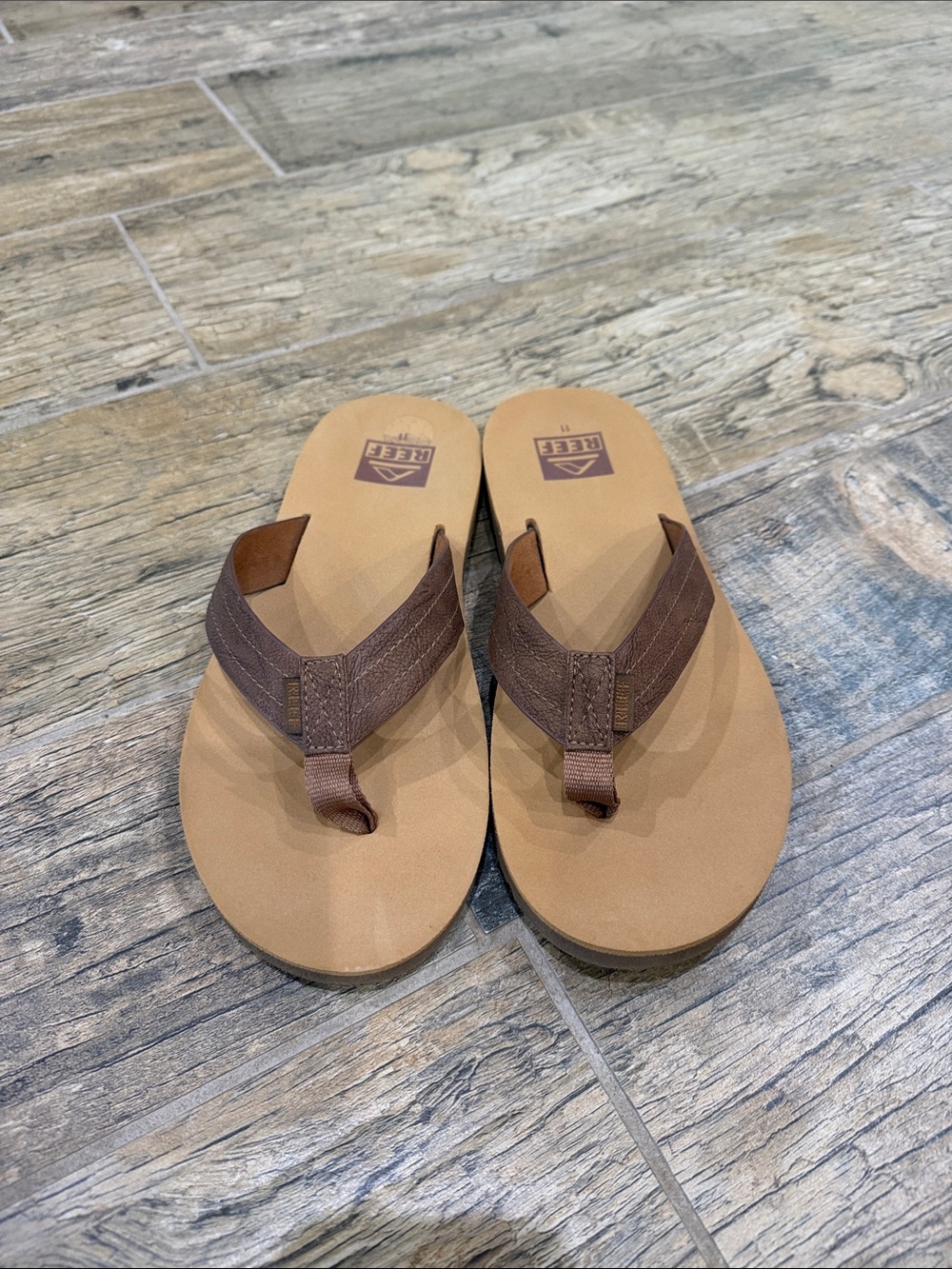 Reef Brown and Tan Men's Flip Flop Sandals